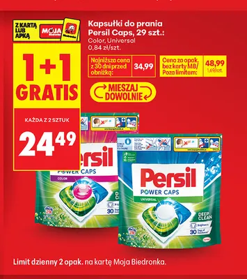 Kapsułki do prania Persil Caps Universal promocja w Biedronka