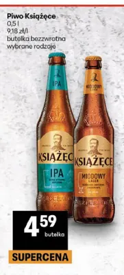 Piwo Książęce Miodowy Lager promocja w Delikatesy Centrum