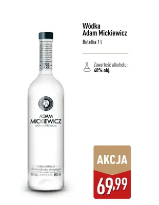 Wódka Adam Mickiewicz promocja w Aldi