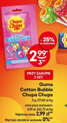 Guma Cotton Bubble Chupa Chups promocja w Żabka
