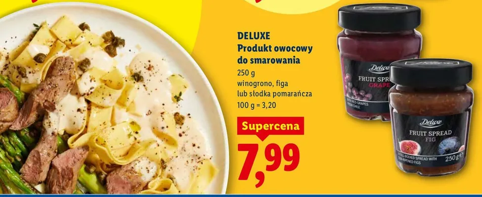Produkt owocowy do smarowania winogrono, figa lub słodka pomarańcza promocja w Lidl