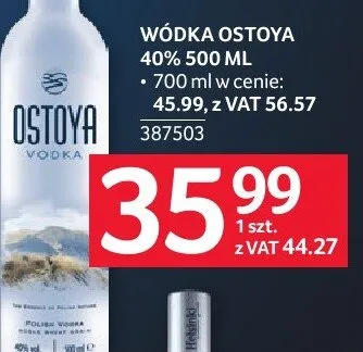 Wódka Ostoya 40% 500 ml promocja w Selgros