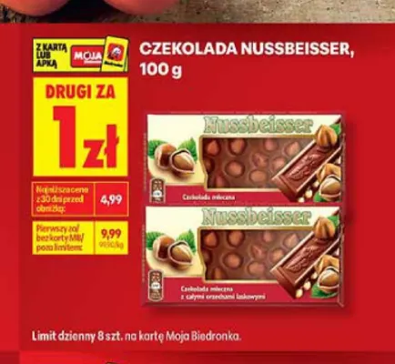 Czekolada Nussbeisser promocja w Biedronka