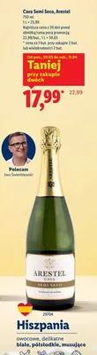 Cava Semi Seco Arestel promocja w Lidl
