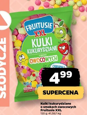Kulki kukurydziane o smakach owocowych Fruitusie XXL promocja w Netto