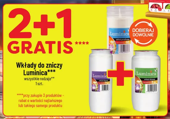 Wkłady do zniczy Luminica promocja w POLOmarket