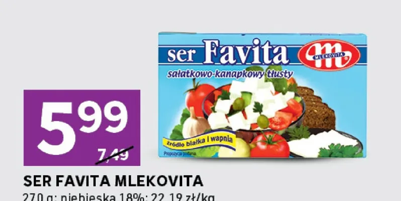 Ser Favita mlekovita promocja w Stokrotka