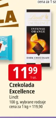 Czekolada Excellence Lindt promocja w Leclerc