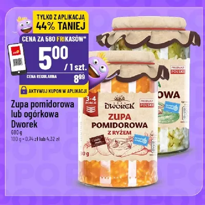 Zupa pomidorowa z ryżem Dworek promocja w POLOmarket