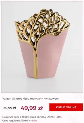 Wazon Oaktree kite z motywem kwiatowym home&you promocja w home&you