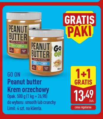 Krem orzechowy Go On Smooth promocja w Aldi