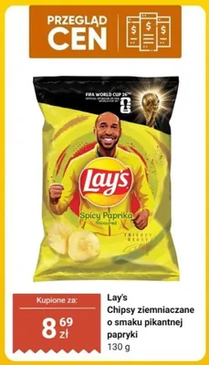 Chipsy ziemniaczane Lay's o smaku pikantnej papryki promocja w Dino