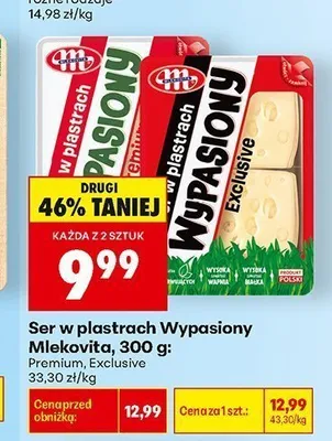 Ser w plastrach Wypasiony Mlekovita Premium promocja w Biedronka