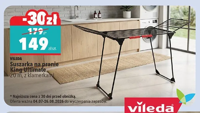 Suszarka na pranie Vileda King Ultimate promocja w Biedronka