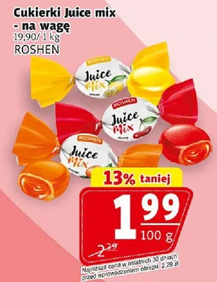 Cukierki juice mix - na wagę promocja w Prim Market