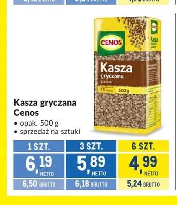 Kasza gryczana Cenos promocja w Makro