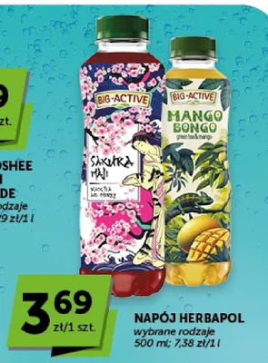 Napój Herbapol Big-Active Sakura Maji promocja w Euro Sklep
