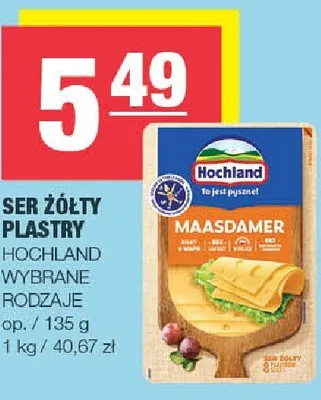 Ser żółty plastry Maasadamer wybrane rodzaje promocja w SPAR