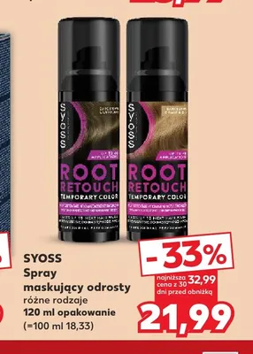 Spray maskujący odrosty Syoss promocja w Kaufland