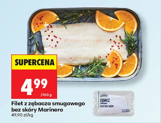 Filet z zębacza smugowego bez skóry Marinero promocja w Biedronka