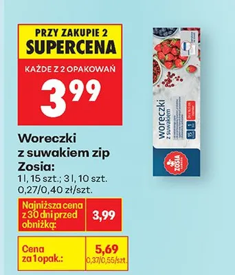 Woreczki z suwakiem zip promocja w Biedronka