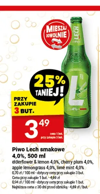 Piwo Lech smakowe lime mint 4,0% promocja w Twój Market