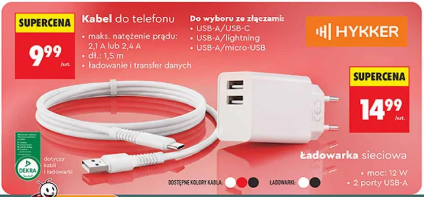 Ładowarka sieciowa promocja w Biedronka