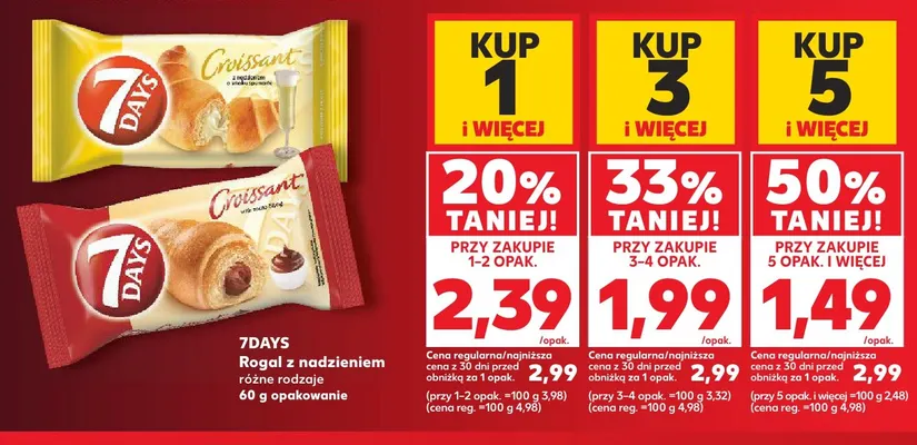 Mini rogaliki z nadzieniem spumante 7 days promocja w Kaufland