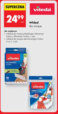 Wkład do mopa obrotowego Vileda Turbo 2 w 1 promocja w Biedronka