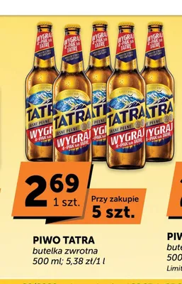 Piwo Tatra Jasne Pełne promocja w ABC