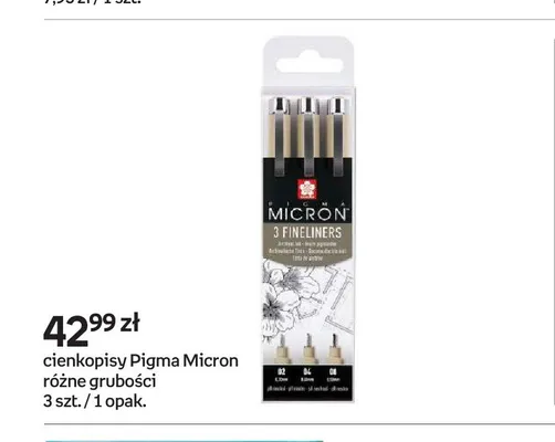 Cienkopisy Pigma Micron promocja w Empik