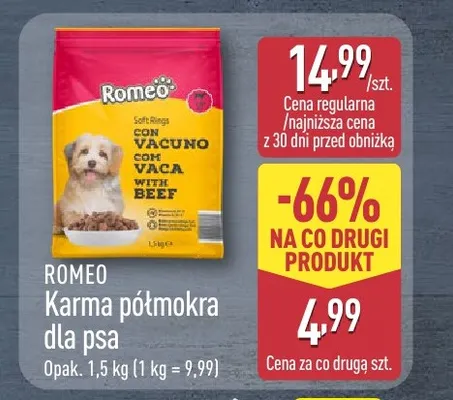 Karma półmokra dla psa Romeo promocja w Aldi