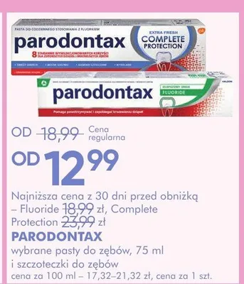 Pasta do zębów parodontax complete protection promocja w Super-Pharm