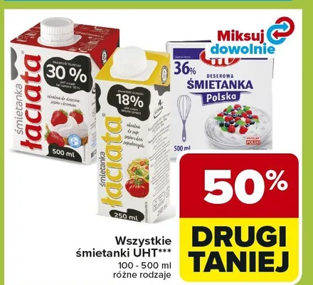 Śmietanka UHT 30% promocja w Carrefour Market
