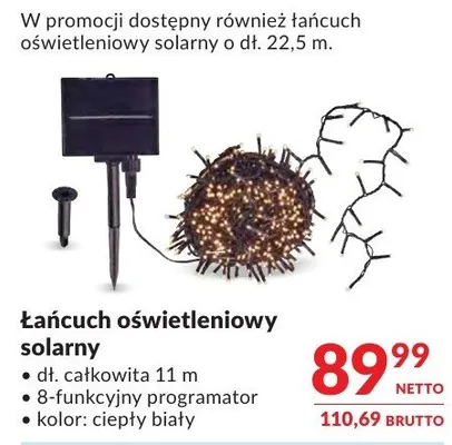 Łańcuch oświetleniowy solarny promocja w Makro