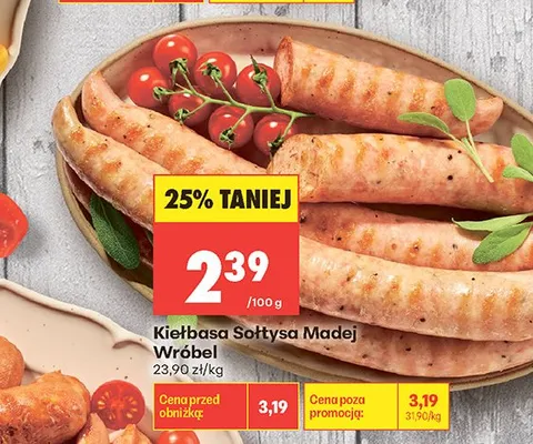 Kiełbasa Sołtysa Madej Wróbel promocja w Biedronka