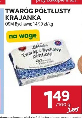 Twaróg półtłusty krajanka OSM Bychawa promocja w Stokrotka