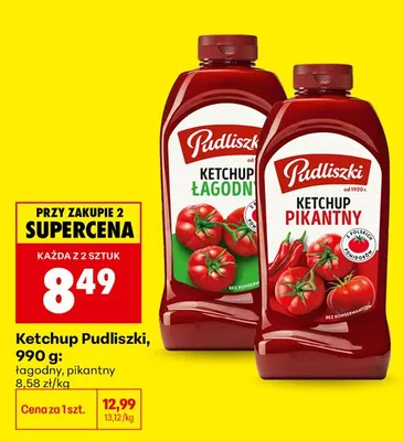 Ketchup pikantny Pudliszki promocja w Biedronka