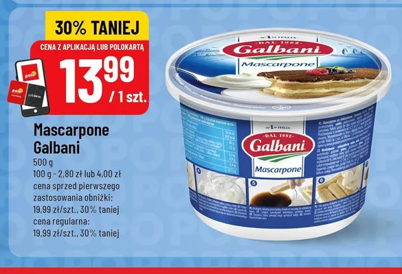Ser mascarpone Galbani promocja w POLOmarket