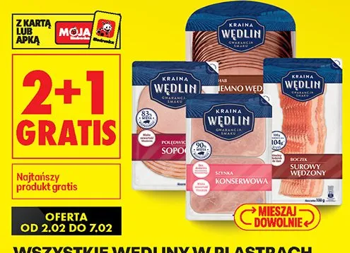 Wszystkie wędliny w plastrach Kraina Wędlin gwarancja smaku promocja w Biedronka