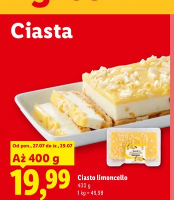 Ciasto limoncello promocja w Lidl