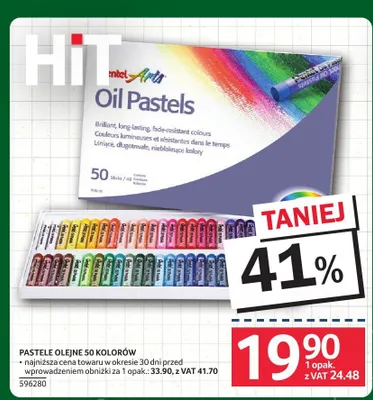 Pastele olejne 50 kolorów Pentel promocja w Selgros
