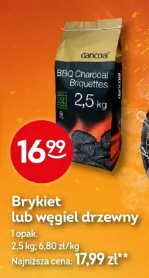 Brykiet lub węgiel drzewny promocja w Żabka