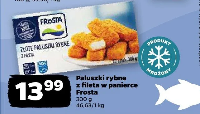 Paluszki rybne z fileta w panierce Frosta promocja w Netto