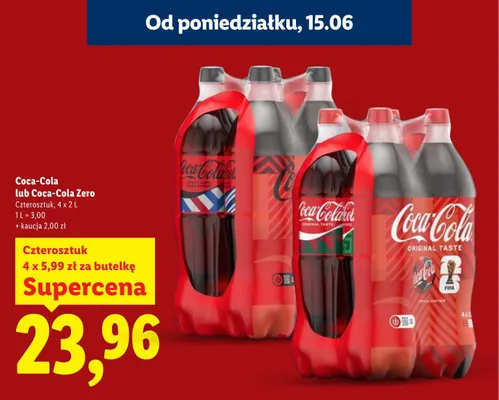 Napój gazowany Coca-Cola Zero promocja w Lidl
