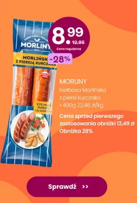 Kiełbasa Morlińska z piersi kurczaka Morliny promocja w Frisco