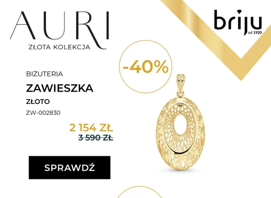 Zawieszka złota Briju Auri promocja w Briju