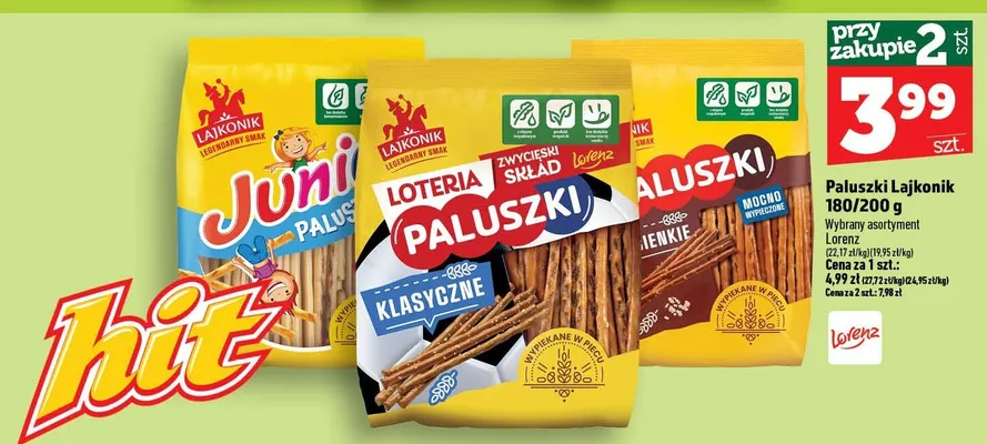 Paluszki Lajkonik Klasyczne promocja w TOPAZ