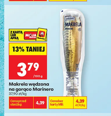 Makrela wędzona na gorąco Marinero promocja w Biedronka