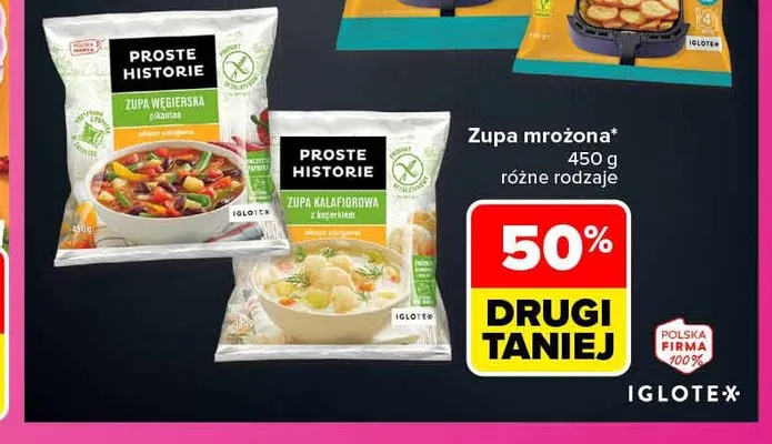 Zupa mrożona Proste Historie różne rodzaje promocja w Carrefour
